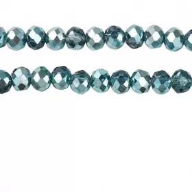 Slavík 4,5x4 mm, 112 ks, zelenomodrá se zelenomodrým pokovem