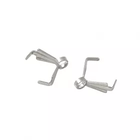 Šlupna s očkem z chirurgické oceli  304, 8x3x7,5 mm, 10 ks