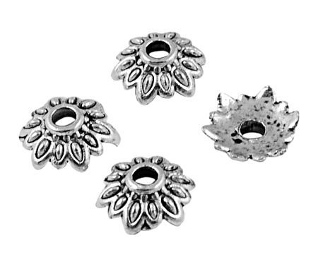 Kaplík 8 mm, 50 ks, starostříbro