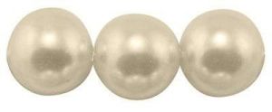 Voskované perle 4 mm , 216 ks - krémová