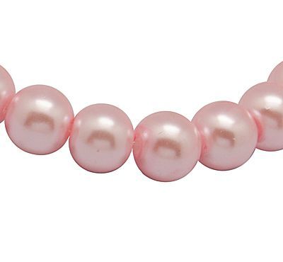 Voskované perle 8 mm,110 ks, růžová