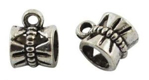 Závěs zdobený 10x7 mm, 20 ks, starostříbrný