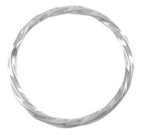 Ozdobný kroužek 21 mm, stříbrná