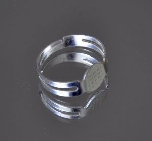 Polotovar prsten s ploškou 8 mm 20 ks, platinová