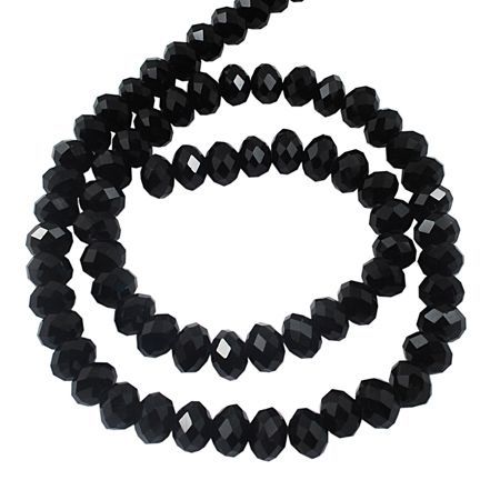 Slavík 8x6 mm, 64 ks, černá s lustrovým pokovem