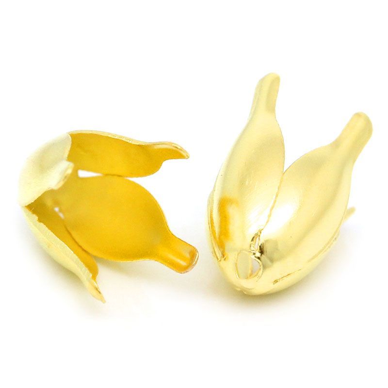 Kaplík tulipán 13x7 mm, 20 ks, zlatá barva