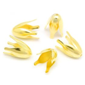 Kaplík tulipán 13x7 mm, zlatá