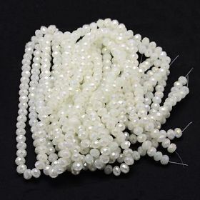 Slavík 6x4 mm, 86 ks, plnobarevná bílá s lustrovým pokovem