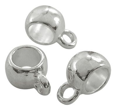 Závěs s očkem 13,5x10x7 mm, stříbrná