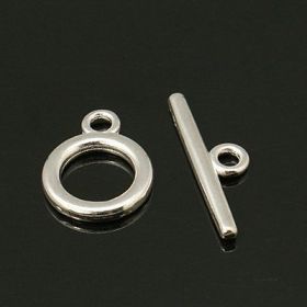 Americké zapínání 14 mm, 10 ks, stříbrné