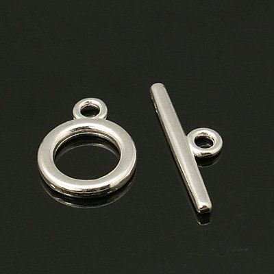 Americké zapínání 14 mm, 10 ks, stříbrné