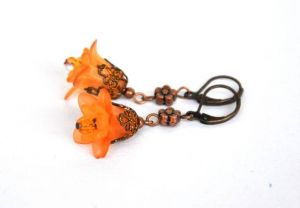 Zvonek velký 18x12 mm, 2 ks, oranžový