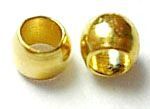 Zamačkávací rokajl kuličky 2 mm, 100 ks, zlatý