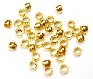 Zamačkávací rokajl kuličky 2 mm, 500 ks, zlatý