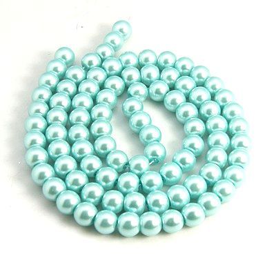 Voskované perle 3 mm , 230 ks - aqua