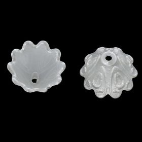 Akrylové zvonky 15x10 mm, 20 ks, bílé