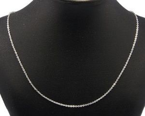 Řetízek s karabinkou z chirurgické oceli 50 cm / 2x1,5 mm, platinový