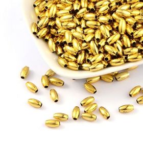 Akrylová rýže se zlatým pokovem 8x4 mm, 100 ks Akrylová rýže se zlatým pokovem 8x4 mm, 100 ks