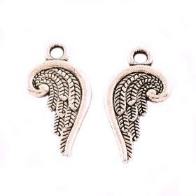 Přívěsek křidélko 19x10 mm, 20 ks, starostříbro
