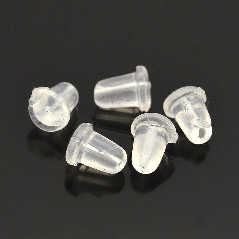 Silikonové zarážky do puzety 6x4 mm, 100 ks