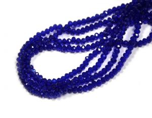 Slavík 4x3 mm, 148 ks, kobaltová s lustrovým pokovem