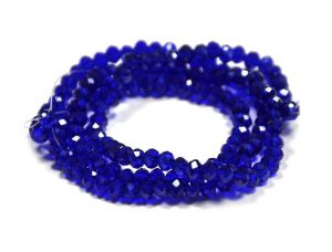 Slavík 4x3 mm, 148 ks, kobaltová s lustrovým pokovem