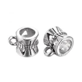 Závěs zdobený 10x7 mm, 20 ks, starostříbrný