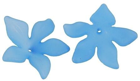 Akrylový květ 29 mm, 2 ks, světle modrý