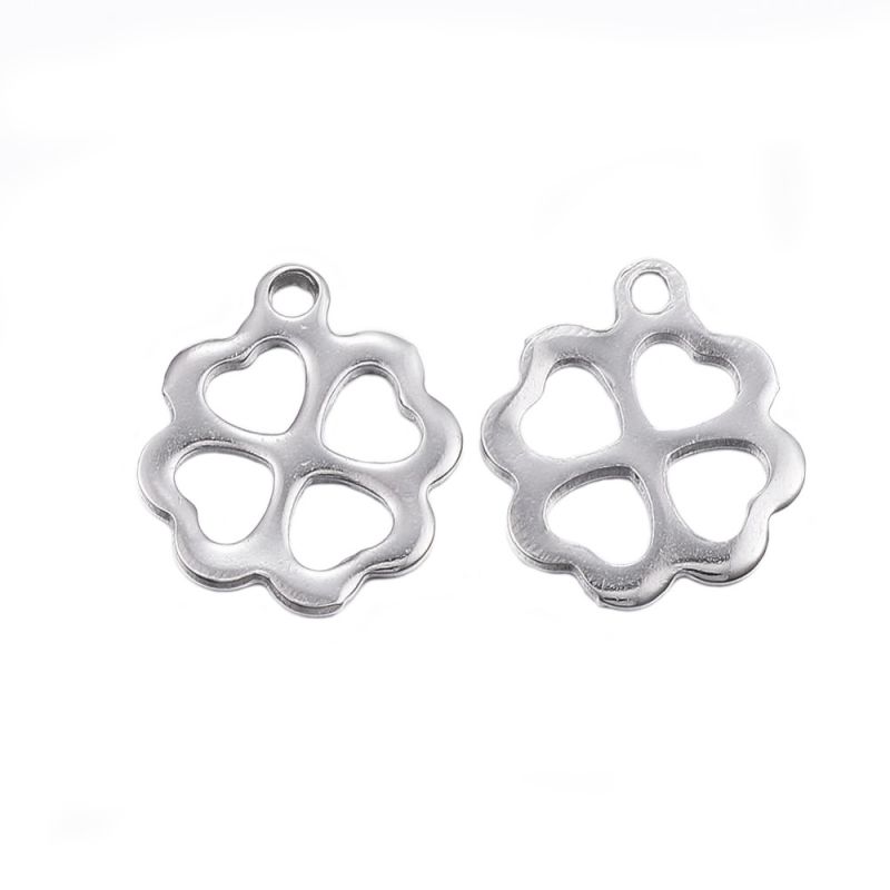 Přívěsek čtyřlístek z chirurgické oceli 12,5x10,5 mm
