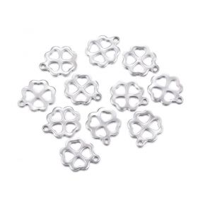 Přívěsek čtyřlístek z chirurgické oceli 12,5x10,5 mm