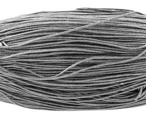 Voskovaná šňůra 1 mm, 1 m, světle šedá