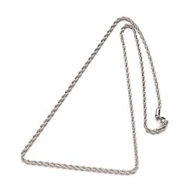 Řetízek s karabinkou z chirurgické oceli 60 cm, tloušťka 3 mm