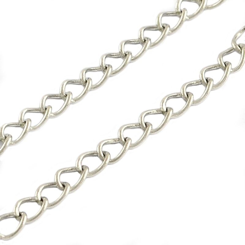 Řetízek z chirurgické oceli 4x3 mm, 1 metr