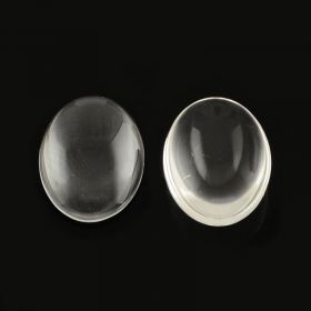 Skleněný kabošon 30x20 mm, čirý Skleněný kabošon 30x20 mm, čirý