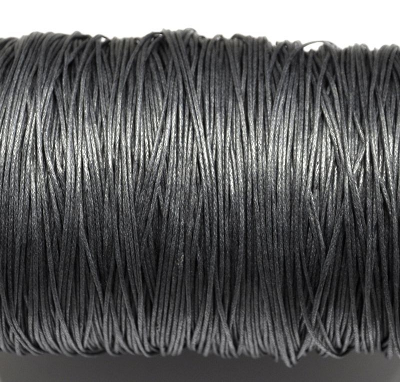Voskovaná šňůra 0,7 mm, 1 m, antracitová