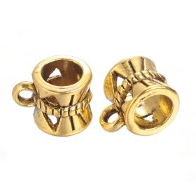 Závěs zdobený 10x7mm,  antik zlatá